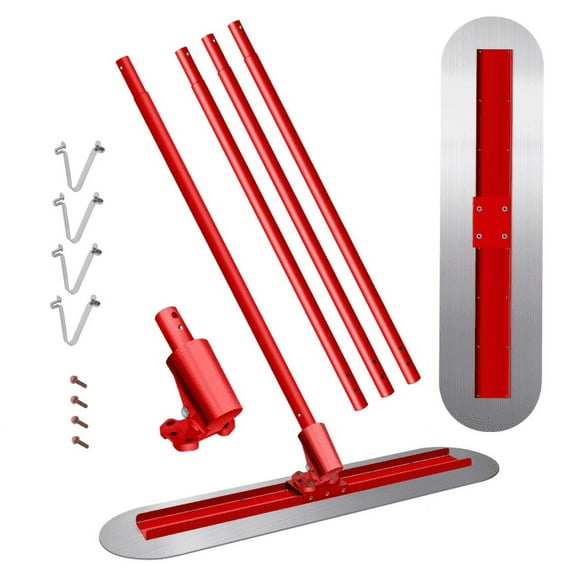 Concrete Bull Float, 47.2'' x 11.8'' Bull Float Concrete Tools, with 4 Float Handles and Tilt Bracket