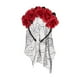 thumbnail image 2 of Decoraciones de Halloween, adornos de Halloween, regalos de Halloween, máscara de baile de llamas, accesorios para el cabello, novedades, accesorios de rosas de Halloween, tocado de rosas, 2 of 6