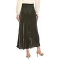 thumbnail image 2 of Velvet by Graham & Spencer womens  Eza Velvet Silk-Blend Skirt, s, Green, 2 of 3
