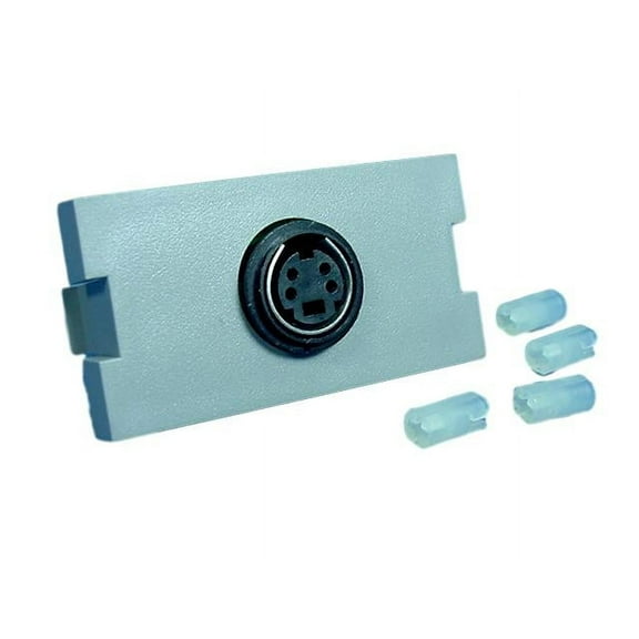 Leviton Gray MOS S-Video 1-Unit Jack Wallplate Filler Insert Module 41291-1VG
