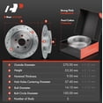 thumbnail image 2 of A-Premium 10.63 inch (270mm) Rear Drilled and Slotted Disc Brake Rotors + Ceramic Pads Kit Compatible with Select Chrysler & Dodge & Plymouth Models - Sebring, PT Cruiser, Cirrus, Neon, 6-PC Set, 2 of 9