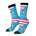 thumbnail image 2 of Women Colorful Crew Socks America Oklahoma Flag Novelty Fun Socks For Mens, 2 of 7