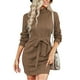 thumbnail image 4 of Vestido De Una Pieza, Tejido De Cuello Redondo Alto, Lavado A Máquina, Vestido De Mujer, Manga Larga Para Invierno ANGGREK  HA1711, 4 of 6