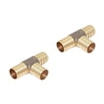 thumbnail image 3 of Accesorio de tubería del conector en T del tubo del fusible del ensamblador camiseto de latón dorado 4x 19 mm Soledad Adaptador de púas de latón, 3 of 8