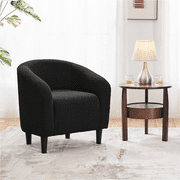 Renwick Boucle Upholstered Accent Chair, Black