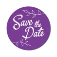 thumbnail image 1 of Darling Souvenir DIY 45 Pcs Violet Leaf Vines Save The Date Stickers Round Envelope Seal-1.6 Inches, 1 of 4