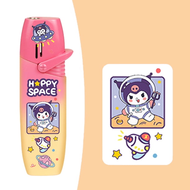Encendedor inflable de tira larga a prueba de viento llama rosa lindo kuromi hello kitty encendedor