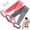 Gray+pink, variant on OKYWHOP Silicone Back Scrubber for Shower & African Net Sponge Net Set, 36'' Dual-Sided Back Washer & African Long Bath Sponge, Extendable Long Silicone Body Brush(Black+Black)