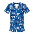 thumbnail image 4 of Ropa de lavado con estampado de dibujos animados, ropa de mano con cepillo, ropa de enfermera, camiseta de manga corta con cuello en V para mujer, ropa quirúrgica, ropa de trabajo para hombres, 4 of 5