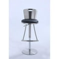 thumbnail image 4 of Home Square 40.6" Faux Leather Adjustable Height Stool in Black - Set of 3, 4 of 5