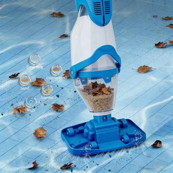 Handheld Pool Vacuum, Quick Charge & 80min Longer Continous Running Time, Cordless Rechargeable Pool Vacuums Cleaner for Above & in-Ground Pools