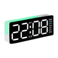 thumbnail image 2 of Reloj despertador digital con fecha y temperatura | Reloj LED con día y calendario | Reloj de escritorio multifunción para dormitorio, 2 of 6