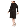 thumbnail image 2 of R&M RICHARDS Womens Black Long Sleeve V Neck Knee Length Cocktail Shift Dress Plus 20W, 2 of 5