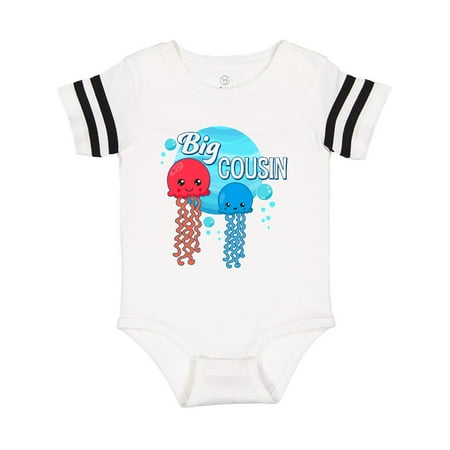 

Inktastic Big Cousin cute jellyfish Gift Baby Boy or Baby Girl Bodysuit