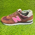 thumbnail image 3 of New Balance 574 Mens Size 9.5 Brown Pink Athletic Running Walking Shoes Sneakers, 3 of 5
