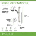 thumbnail image 3 of Origins Single-Handle 1-Spray Shower Trim with Hand Shower in Satin Nickel - 1.5 GPM (Valve Not Included), 3 of 5