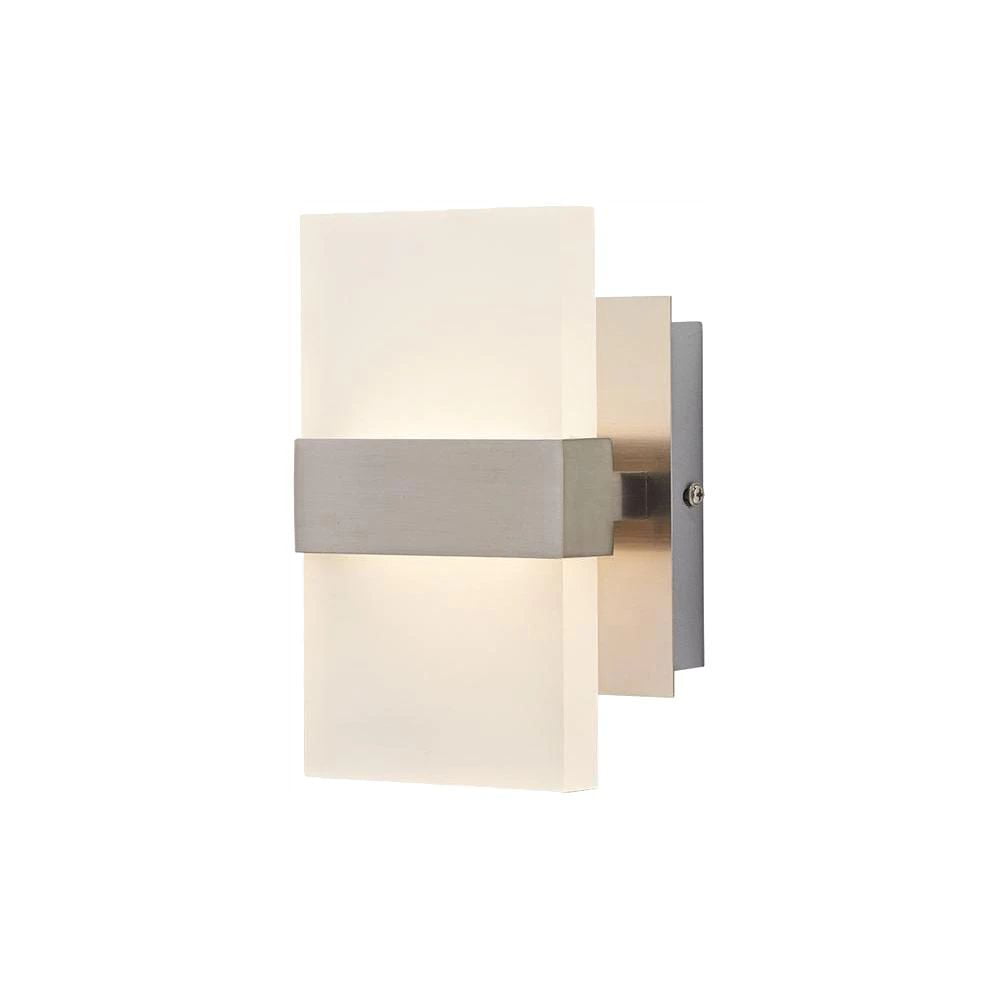 Home Decorators Collection Bovoni 1-Light Polished Nickel Wall Mounted Light 