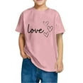 thumbnail image 4 of Girls Clothes Clearance under $5 Short Sleeve Love Print Cotton Round Neck Toddler Kids Girls T-shirt Cute Top 3-10 Years, 4 of 4