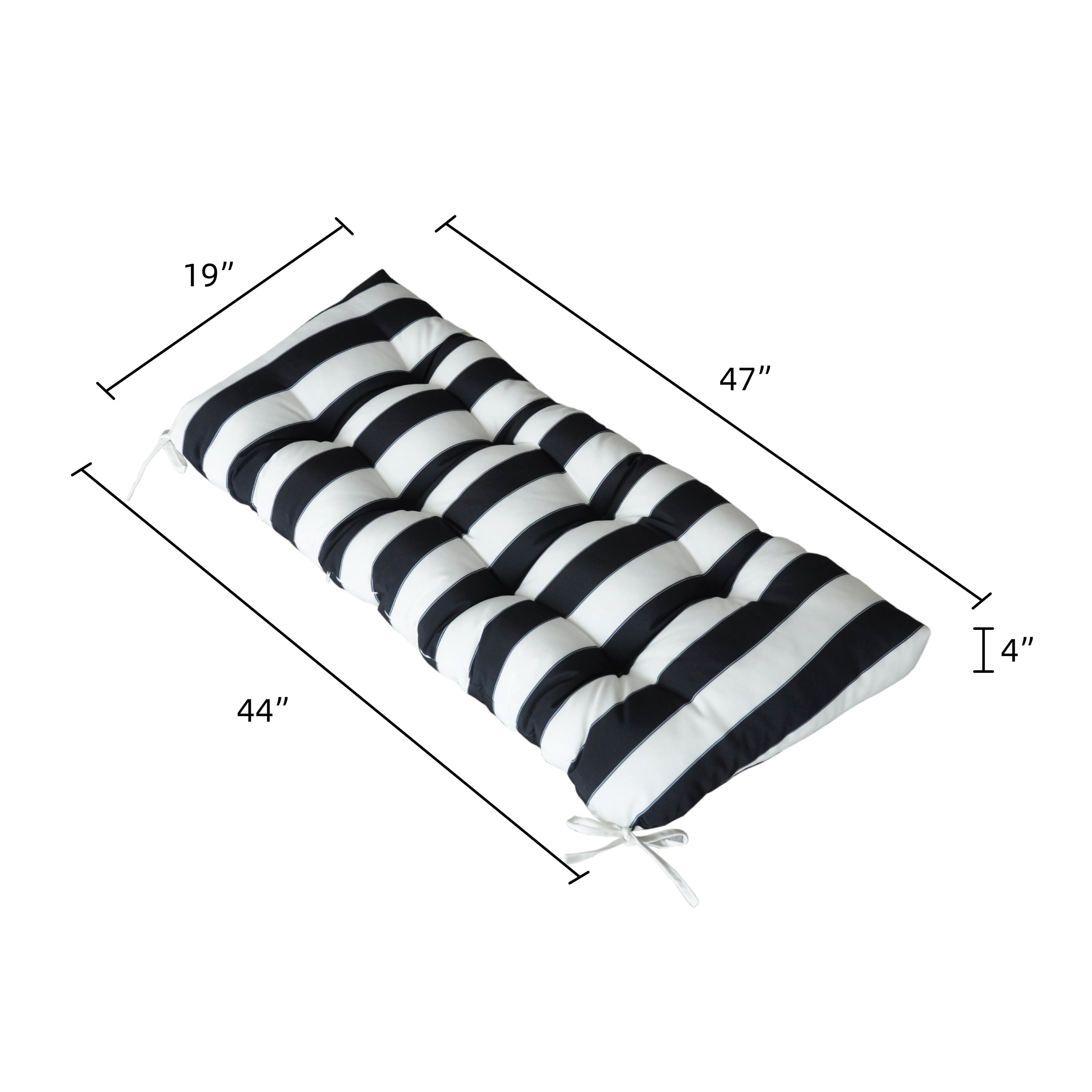Catalina Black Rectangular Outdoor Throw Pillow