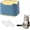 Blue, variant on Cat Litter Trash Can Mini Countertop Trash with Press Type Lid Cat Poop Trash Can Includes 60 Refill Bags (Brown)