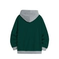 thumbnail image 3 of Fmbrln Men's Color Blocked Hoodie Fall Winter Casual Fashion Hooded Sweatshirt Long Sleeve Drawstring Pullover Tops Green M, 3 of 3