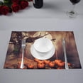 thumbnail image 2 of MKHERT Halloween Pumpkin Field with Old Tree and Raven at Foggy Forest Placemats Table Mats for Dining Room Kitchen Table Decoration 12x18 inch,Set of 6, 2 of 4