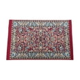 thumbnail image 4 of 1:12 Miniature Floor Area Rug Simulation Life Scene Home Woven Rug Ornaments Dark Red, 4 of 8