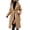 Khaki, variant on Women's Mid Length Wool Coat Double Breasted Trench Coat Long Sleeve Notched Lapel Overcoat with Belt Fall Winter Outerwear