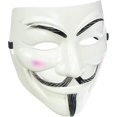 thumbnail image 2 of Máscara Disfraz de | Máscaras Halloween de Plástico Resistente con Resorte Ajustable | 19cm x 17cm | Mascara V de Vendetta | Máscaras para Disfraz, 2 of 5