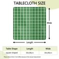 thumbnail image 2 of Green White Checkerboard Checkered Pattern Square Fitted Tablecloth with Elastic Edge,Square Table Cover,Washable Elastic Table Cover for Home Kitchen Party Decor 34"x34", 2 of 6