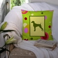 thumbnail image 3 of Carolines Treasures CK1063PW1414 Lime Green Dots Weimaraner Fabric Decorative Pillow 14Hx14W multicolor, 3 of 4