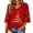 1-Red2#1019, variant on Garbnen Womens Christmas Shirt 3/4 Sleeve Snowman Graphic Womens V Neck Shirts Vintage Funny Merry and Bright Xmas Winter Holiday Blouses for Women