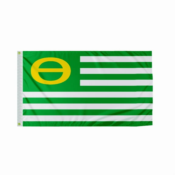 Promopatriot Ecology Symbol Flag - 3x5 ft Nylon with Stitched Edges and Brass Grommets - World Ecology Flags