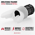 thumbnail image 2 of Air Gauge Exercise & Fitness Breathing Trainer, Adjustable Resistance Lung Trainer Device, Improves Stamina & Lung Capacity, 1 Count (1 Pack), 2 of 9