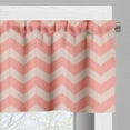 thumbnail image 5 of Ambesonne Peach Valance & Curtain, Chevron Zigzag Vintage, 55"x45", Coral Peach, 5 of 6