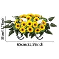 thumbnail image 3 of DVKOVI Artificial Cemetery Flowers for Grave HeadstOne Flower Saddle Silk Sunflowers Cemeteries Memorial DecoratiOn B One Size, 3 of 6