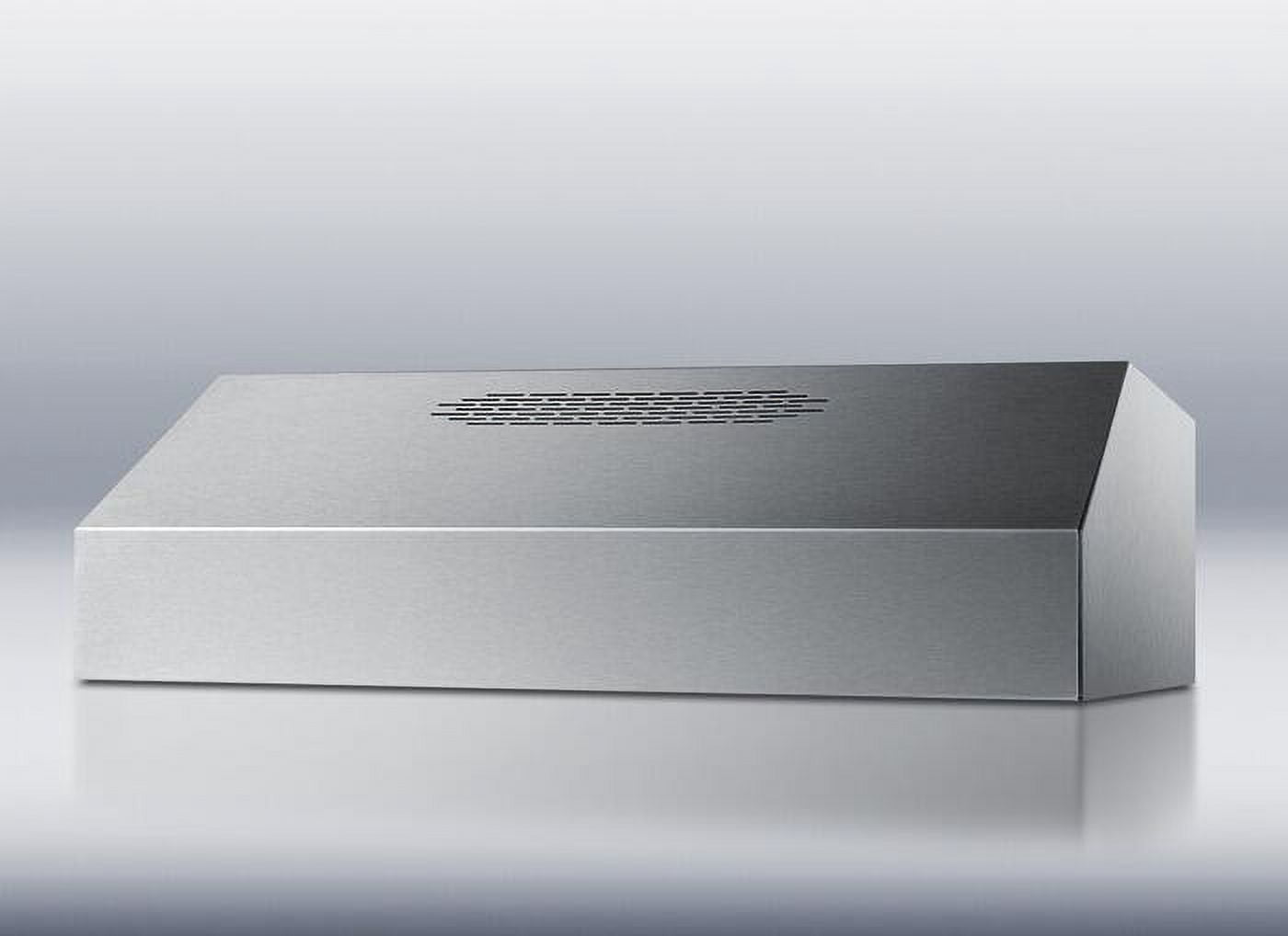 Summit Ultra Series ULT2830SS 30 Canopy Pro Style Under-Cabinet Range Hood With 390 CFM Internal Blower  Variable Speed  Dual Halogen Lights  Covertible To Recirculating  In Stainless Steel