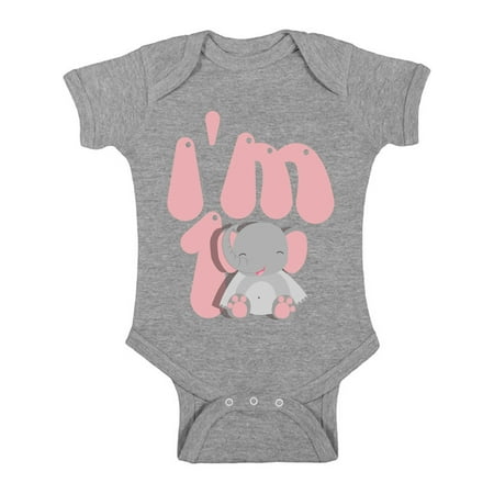 

Awkward Styles I am One Elephant B Day Clothes First Birthday Bodysuit for Baby Elephant Gifts for 1 Year Old Elephant Themed Birthday 1st Birthday Outfit for Baby Boys and Baby Girls Birthday Gifts