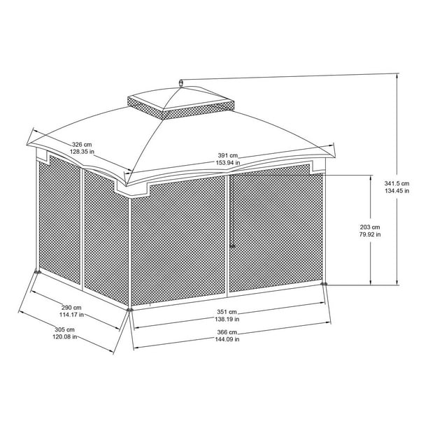 hometrends 10 ft. x 12 ft. Soft Top Gazebo - Walmart.ca