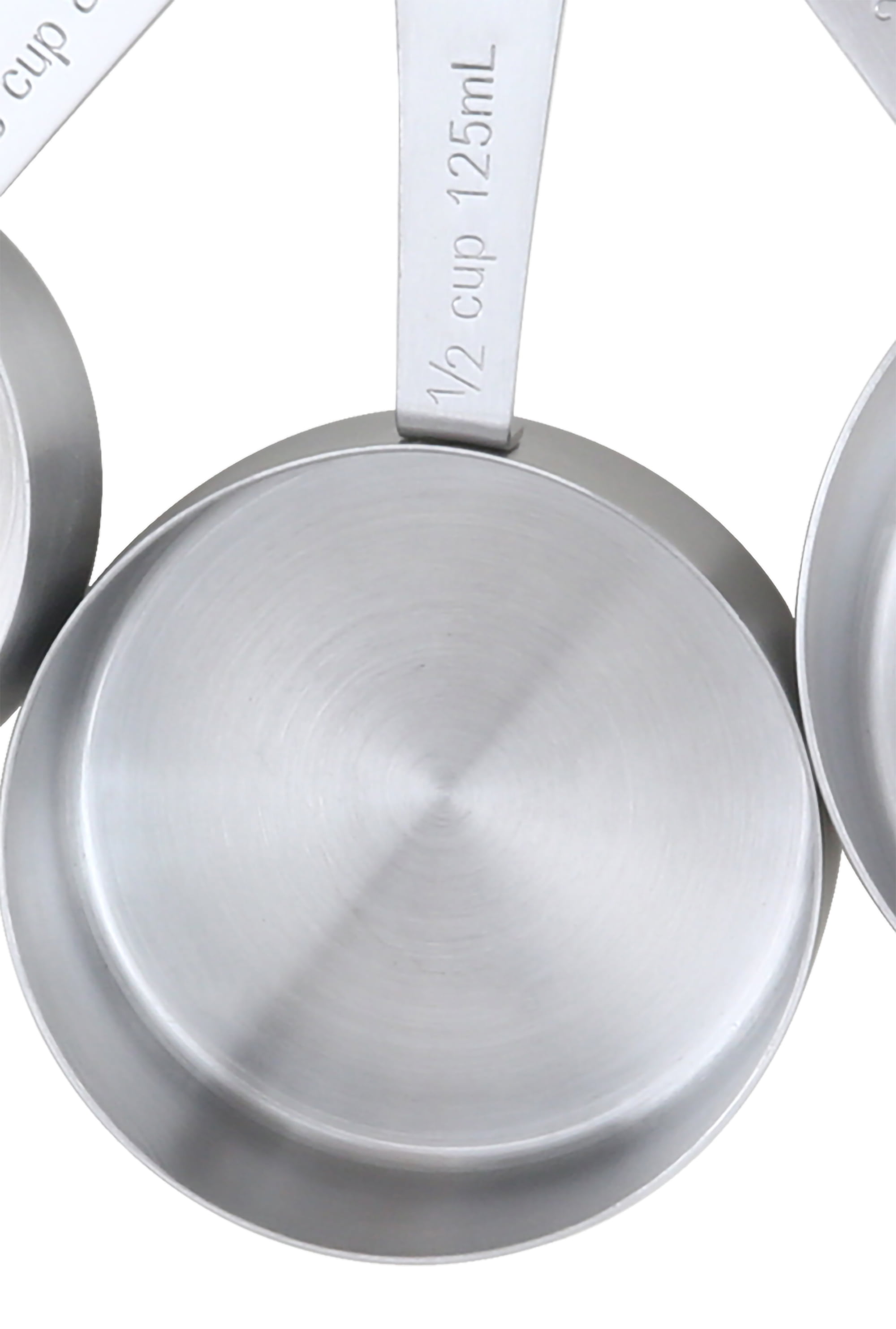 Mainstays 4 Piece Stainless Steel Measuring Spoons on Storage Ring Silver 