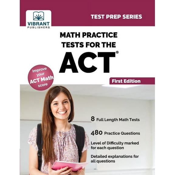 Test Prep Math Practice Tests for the ACT, (Paperback)