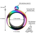 thumbnail image 3 of Toptie Bracelet Flask Gift for Women with Funnel, 3.5 oz Stainless Steel Bangle Flask (Rainbow), 3 of 7