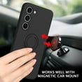 thumbnail image 4 of for Samsung Galaxy S23 Case, Slim Silicone | 360° Ring Holder Kickstand | Support Car Mount | Soft Gel Rubber Hybrid Bumper Samsung Galaxy S23 Phone Case Cover for Girls Women, Black, 4 of 8