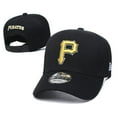 thumbnail image 1 of Pittsburgh Pirates Black Adjustable Unisex Hat With Eye - Catching Team "P" Logo, 1 of 53