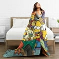 thumbnail image 5 of Simpsons Blankets Ultra Soft Flannel Blanket All Season Fuzzy Blanket Fluffy Cozy Blanket For Couch Bed Sofa 80"X60", 5 of 9