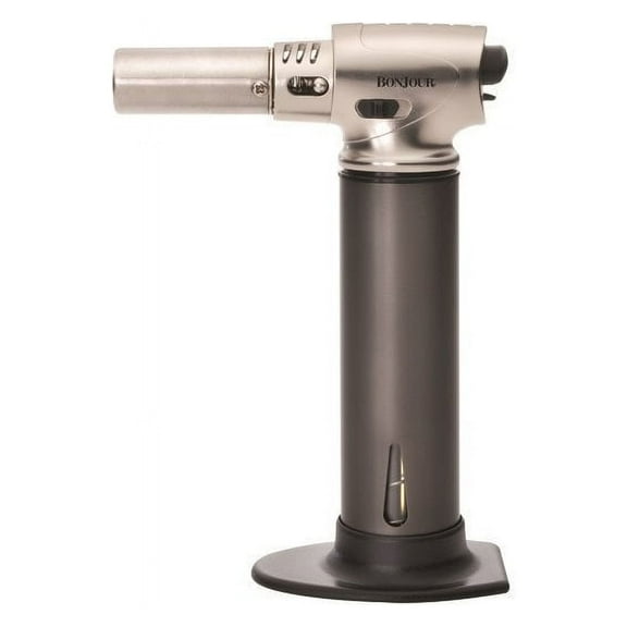 BonJour Chef's Tools Professional Culinary Crème Brulee Torch, Black