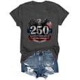thumbnail image 6 of TOWED22 Women's 250Th Anniversary Print Vintage T-Shirt 1776-2026 250Th Anniversary Patriotic Tee(Grey,XL), 6 of 8