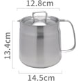 thumbnail image 5 of XYCCA Stainless Steel Deep Fryer Pot Frying Basket Nonstick French Fries Pot Small Deep Fryer Pot for Onion Rings Restaurant Picnic, Style A 1.5L-0625, 5 of 5