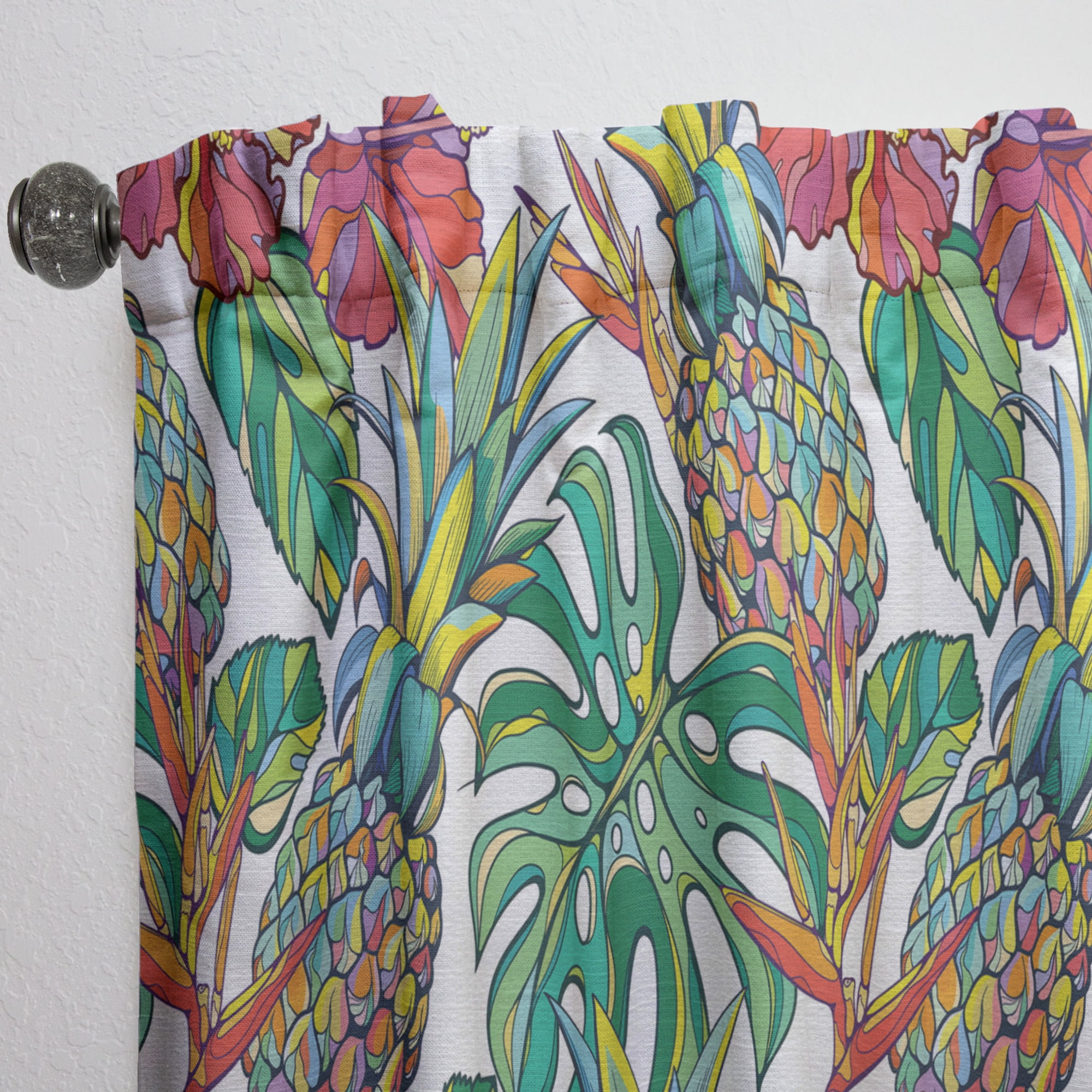 Designart 'Tropical Foliage Mood IV' Tropical Curtain Panel
