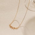 thumbnail image 5 of Zhuge Colgante de collar hecho a mano, collar con colgante de circonita engastada en hojas (oro), 5 of 5